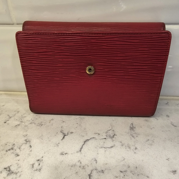 Louis Vuitton Red Epi leather Porte- Tressor Etui Papiers wallet - Picture 14 of 16